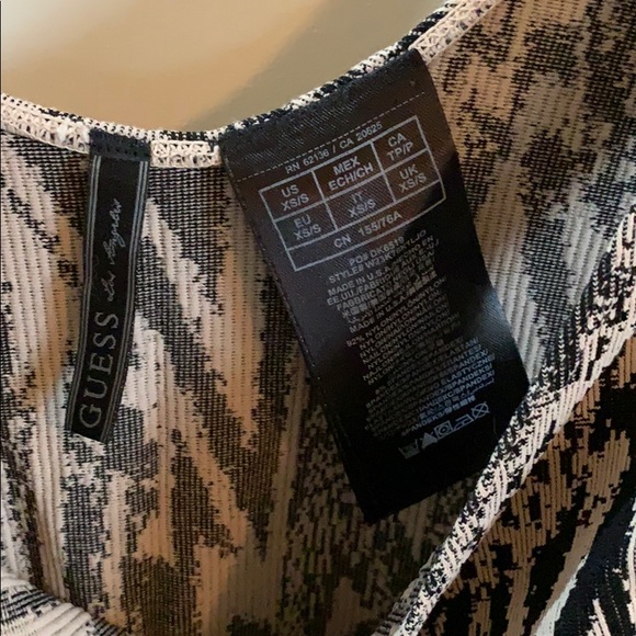 Guess xs black and brown tight fit dress - Picture 2 of 3